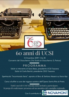 UCSI festeggia 60 anni: celebrazioni in Toscana il 12 dicembre a Pistoia